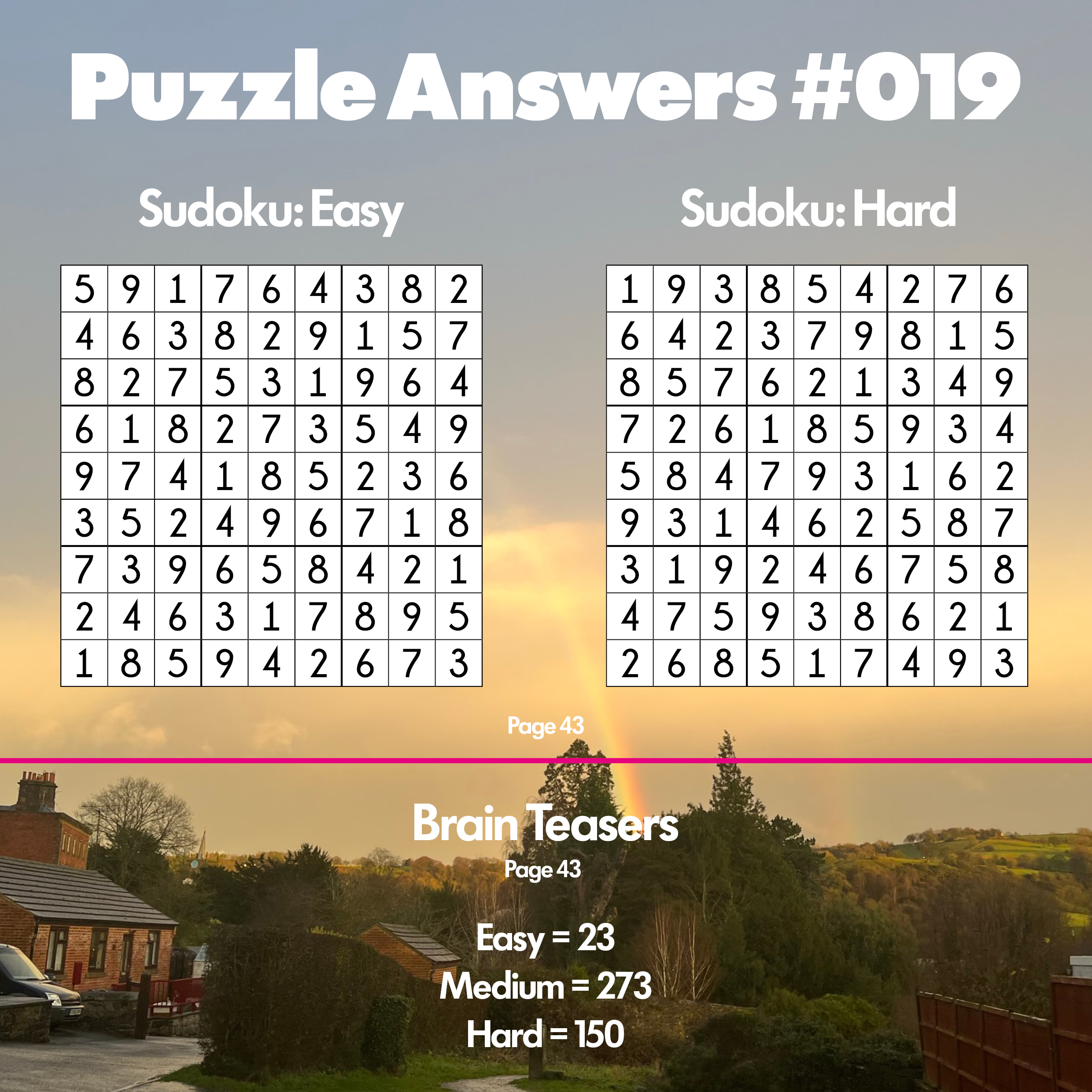 Issue #019 Answers