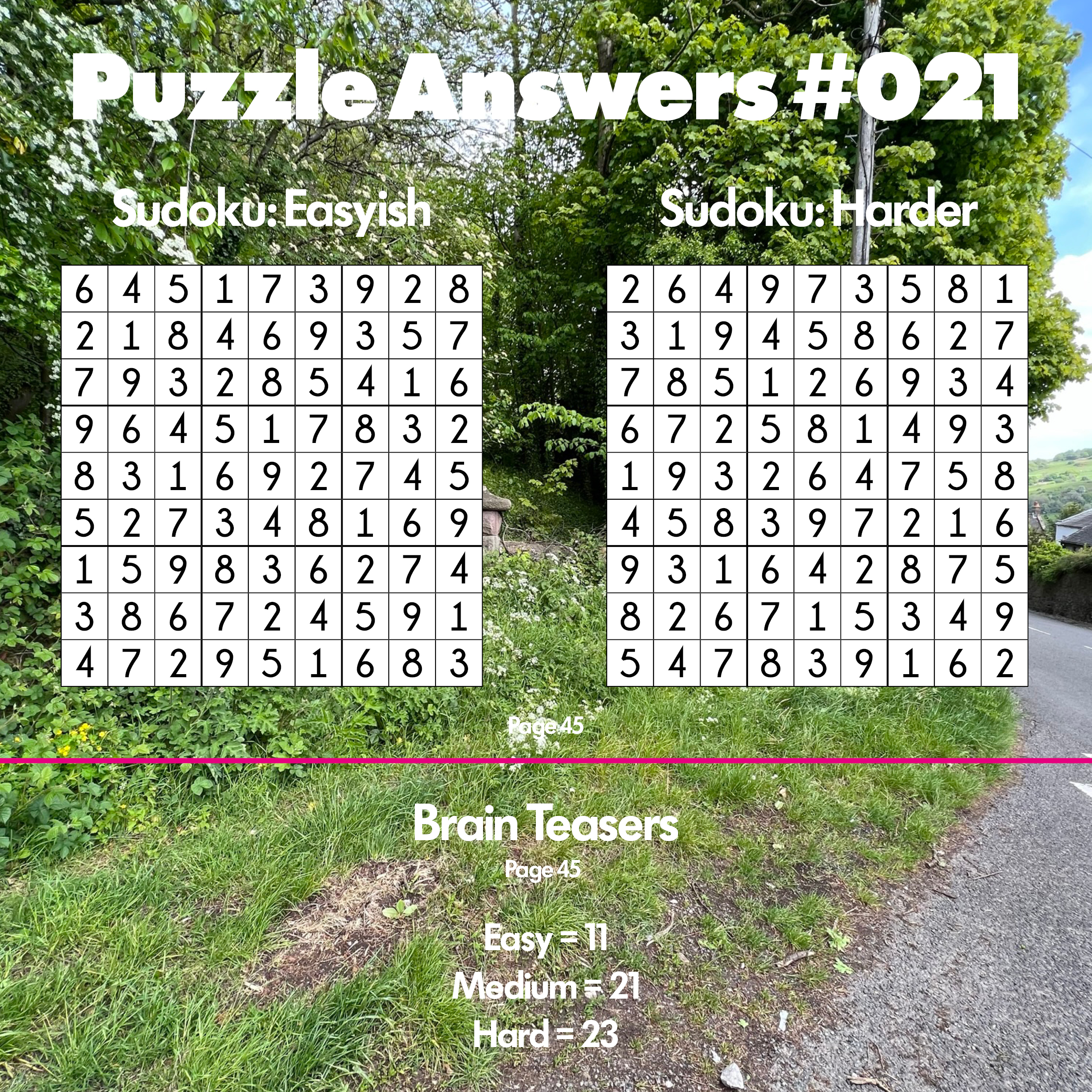 Issue #021 Answers