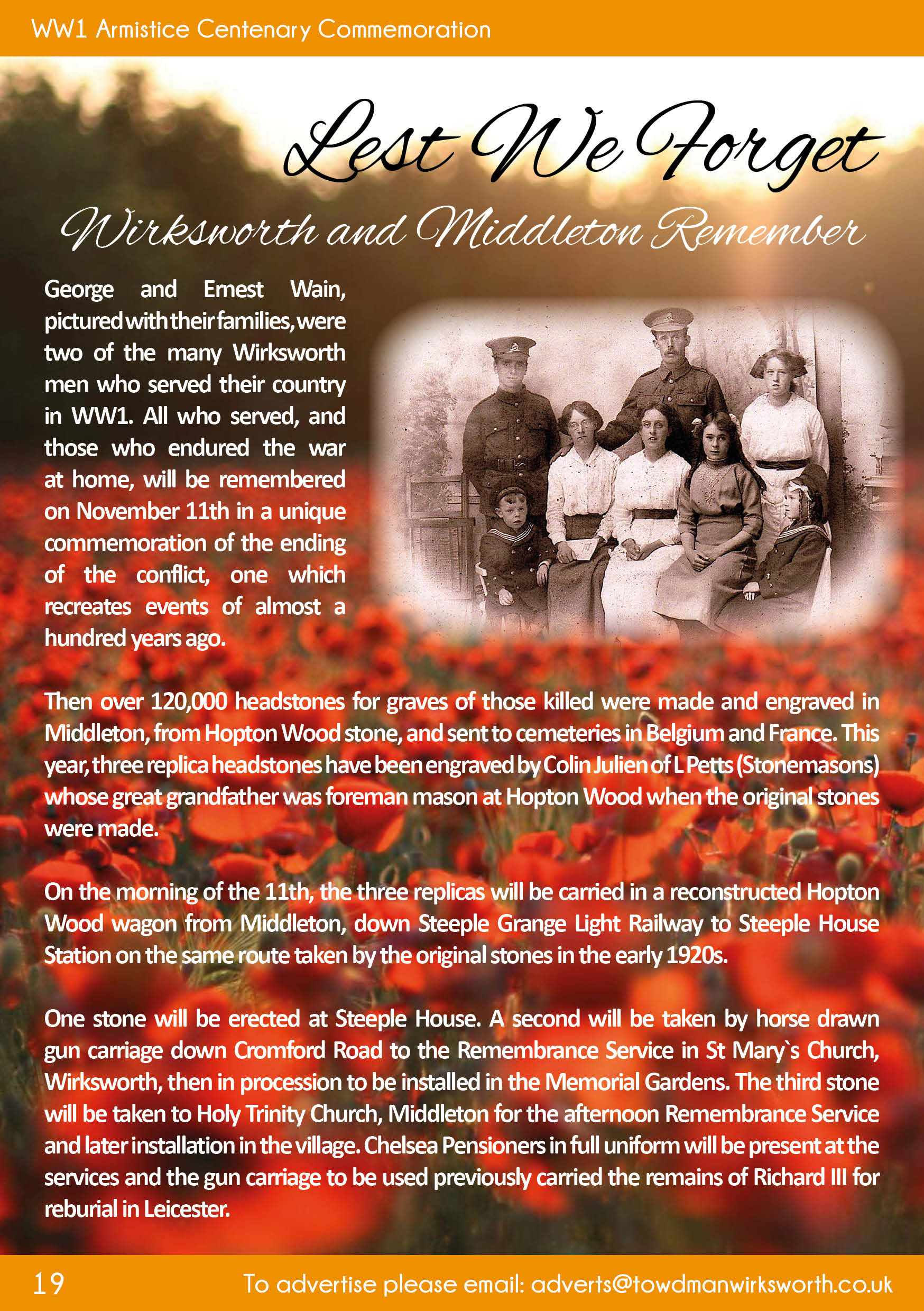 WW1 Armistice Centenary Commemoration