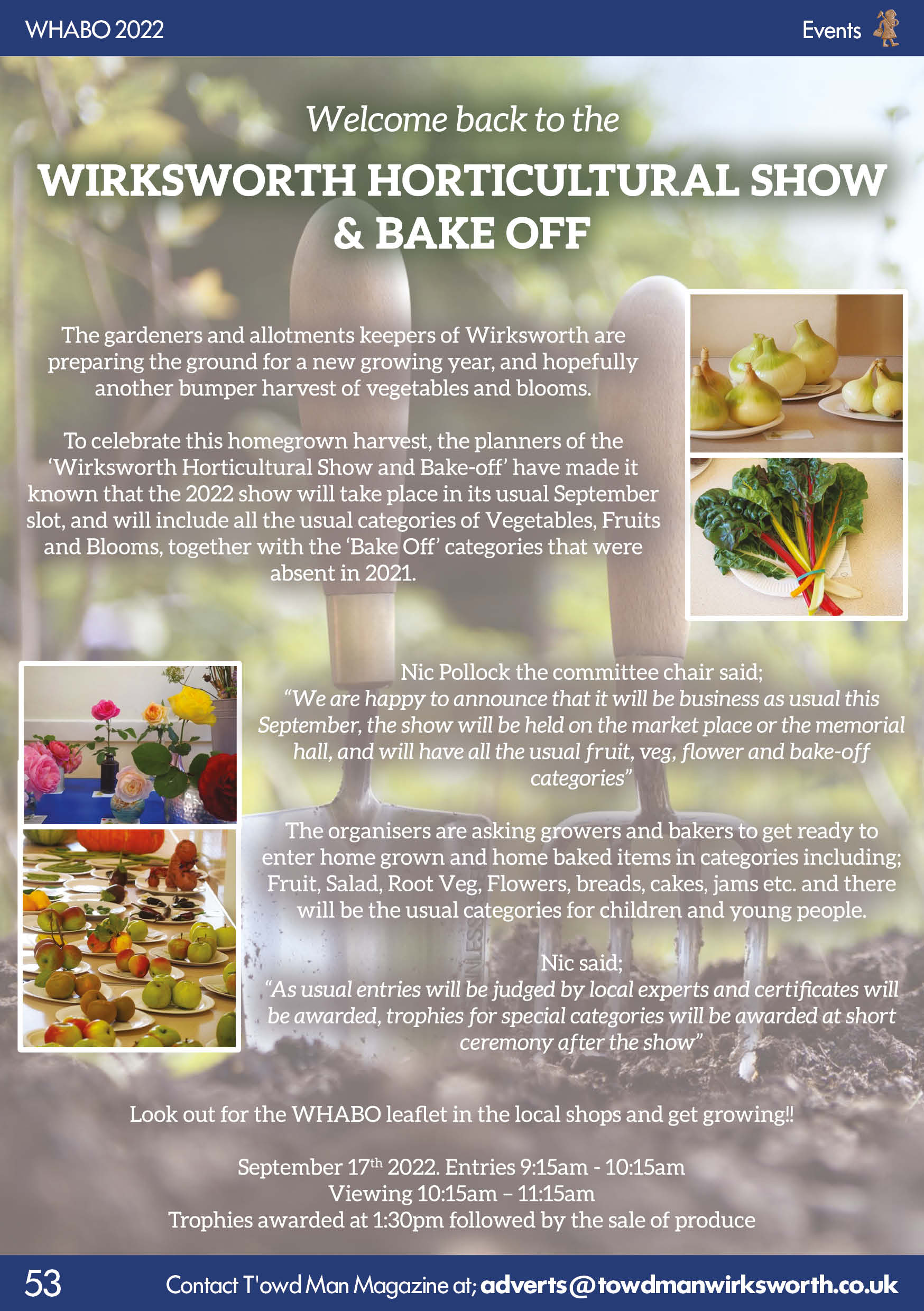 Wirksworth Horticultural and Bake-Off Show